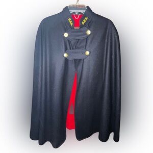 Vintage Wool Nurses Cape (Navy) with gold buttons. All original.